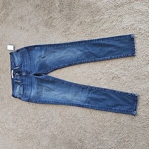 Mavi Alexa Mid-Rise Skinny ankle zip denim jean size 27 Dark Wash